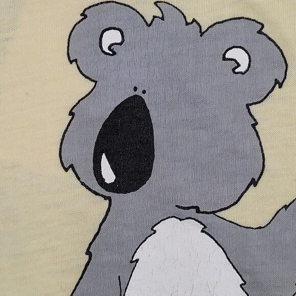 Vintage 1986 Koala Bear Shirt Womens XL 22x26 Yellow - Picture 14 of 16